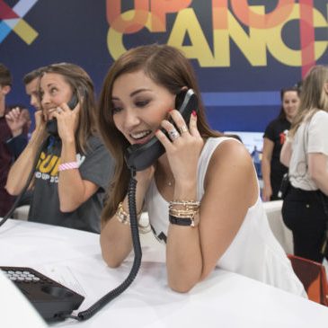 Brenda Song accepting call, ABC