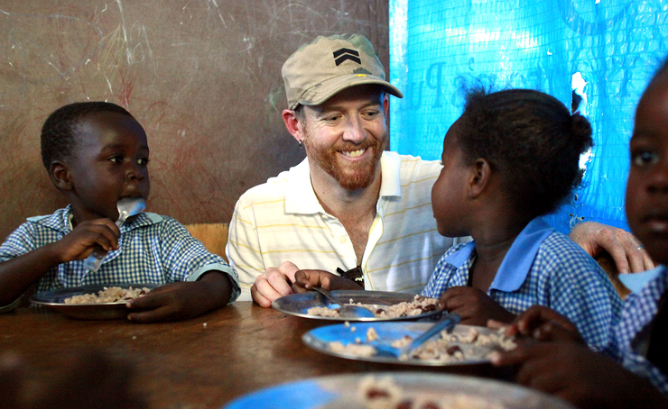 Dave Farrell, kids, Music For Relief, Haiti