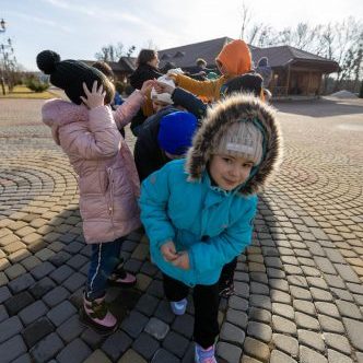 Ukraine Children's Action Project kids in jackets