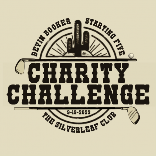 Devin Booker Starting Five Silverleaf Club Charity Challenge 2023 Logo