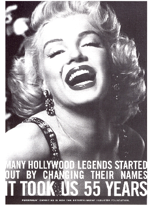 EIF Ad featuring Marilyn Monroe